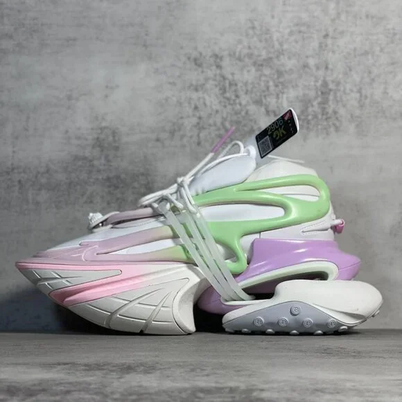 Balmain Multicolor Unicorn Low-Top Leather Height-Booster